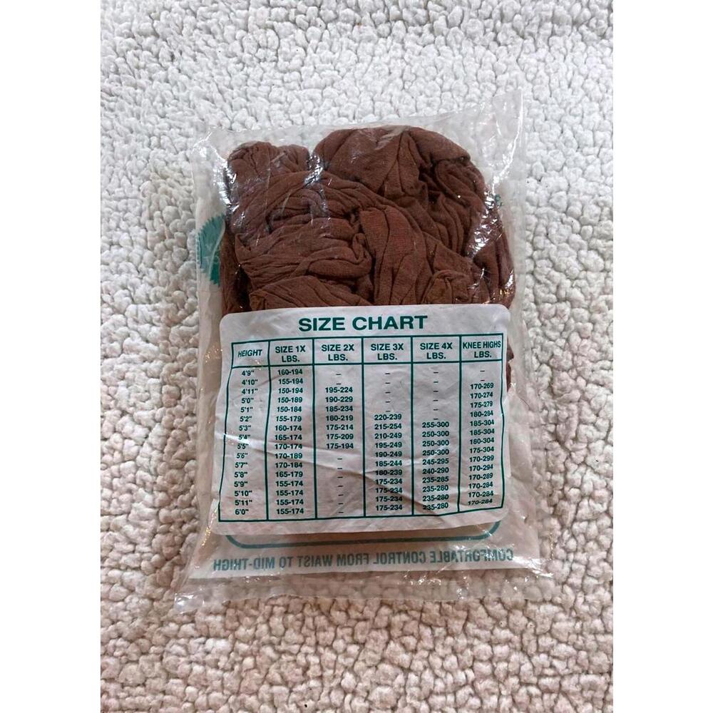 Just My Size Shapers Pantyhose Sheer Toe Suntan Size 3X - 3 Pairs - Picture 3 of 3